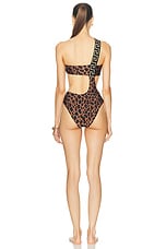 VERSACE One Piece Swimsuit in Chestnut & Gold, view 4, click to view large image.