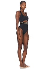 VERSACE One Piece Swimsuit in Black, view 2, click to view large image.