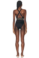 VERSACE One Piece Swimsuit in Black, view 3, click to view large image.