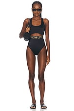 VERSACE One Piece Swimsuit in Black, view 4, click to view large image.