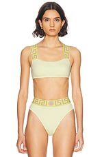 VERSACE水着 VERSACE Bikini Top in Pale Yellow & Dusty Lavender | FWRD