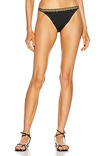 VERSACE Bikini Bottom in Nero, view 1, click to view large image.