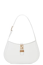 VERSACE Large Hobo Bag in Optical White, view 1, click to view large image.