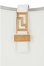 VERSACE Large Hobo Bag in Optical White, view 6, click to view large image.