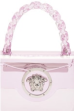 VERSACE Mini Top Handle Bag in English Rose, view 8, click to view large image.