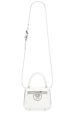 VERSACE Mini Top Handle Bag in Transparent, view 1, click to view large image.