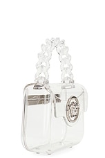 VERSACE Mini Top Handle Bag in Transparent, view 5, click to view large image.
