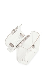 VERSACE Mini Top Handle Bag in Transparent, view 6, click to view large image.