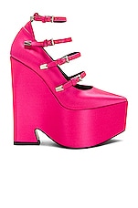 VERSACE Tempest Pump in Tropical Pink & Palladium, view 1, click to view large image.