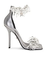 VERSACE Crystal Sandal in Dark Silver & Palladium, view 1, click to view large image.