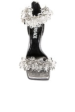 VERSACE Crystal Sandal in Dark Silver & Palladium, view 4, click to view large image.