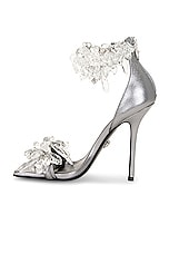 VERSACE Crystal Sandal in Dark Silver & Palladium, view 5, click to view large image.
