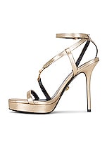 VERSACE Ankle Strap Sandal in Gold, view 5, click to view large image.