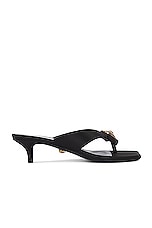 VERSACE Fabric Sandals in Black, view 1, click to view large image.