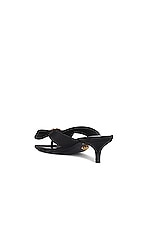VERSACE Fabric Sandals in Black, view 3, click to view large image.