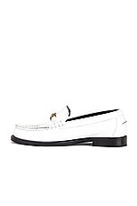 VERSACE Calf Leather Loafers in Optical White, view 5, click to view large image.