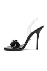 VERSACE Slingback Sandal in Black & Palladium, view 5, click to view large image.