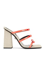 VERSACE Mule Sandal in Coral & Palladio, view 1, click to view large image.
