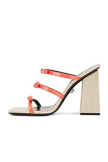 VERSACE Mule Sandal in Coral & Palladio, view 5, click to view large image.