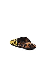 VERSACE Bath Slippers in Chestnut & Gold, view 3, click to view large image.