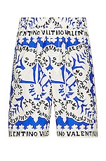 Valentino Bermuda in Blu, view 1, click to view large image.