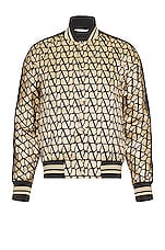 Valentino Souvenir Jacket in Beige & Black, view 1, click to view large image.