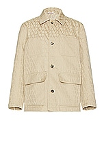 Valentino Iconagraphe Jacket in Beige, view 1, click to view large image.
