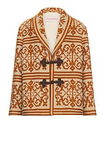 Valentino Shawl Jacket in Brown & Latte | FWRD