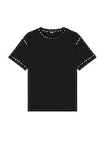 Valentino Rockstud T-shirt in Black, view 1, click to view large image.