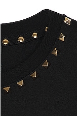 Valentino Rockstud T-shirt in Black, view 3, click to view large image.