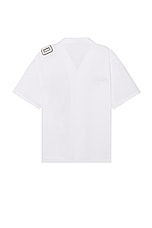 Valentino Camicia Maniche Corte in White, view 2, click to view large image.