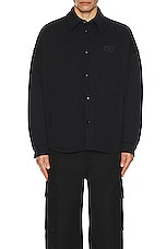 Valentino Button Down Shirt in Black, view 4, click to view large image.