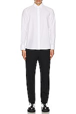 Valentino Rockstud Button Down Shirt in White, view 5, click to view large image.