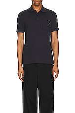 Valentino Rockstud Polo in Navy, view 4, click to view large image.
