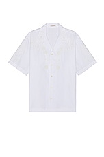 Valentino Embroidered Shirt in White, view 1, click to view large image.