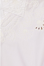 Valentino Embroidered Shirt in White, view 3, click to view large image.
