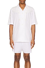 Valentino Embroidered Shirt in White, view 4, click to view large image.