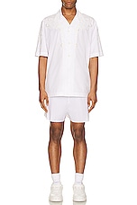 Valentino Embroidered Shirt in White, view 5, click to view large image.