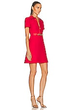 Valentino Short Sleeve Mini Dress in Rosso, view 2, click to view large image.