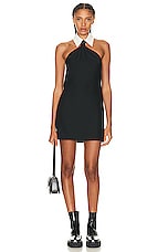 Valentino Collard Mini Dress in Nero & Bianco, view 1, click to view large image.