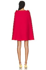 Valentino Flare Sleeve Dress in Rosso, view 3, click to view large image.