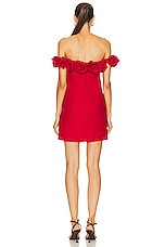 Valentino Strapless Mini Dress in Rosso, view 3, click to view large image.