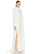Valentino Long Sleeve Gown in Avorio & Bianco, view 2, click to view large image.