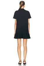 Valentino Stretched Solid Dress in Navy, view 3, click to view large image.