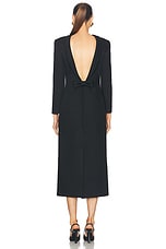 Valentino Structured Diagonal Dress in Nero, view 4, click to view large image.