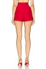 Valentino Crepe Short in Rosso, view 3, click to view large image.