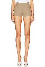 Valentino Canvas Short in Beige, view 1, click to view large image.