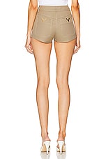 Valentino Canvas Short in Beige, view 3, click to view large image.