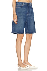 Valentino Denim Bermuda Short in Medium Blue Denim, view 2, click to view large image.