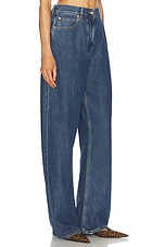 Valentino Straight Baggy Leg in Medium Blue Denim, view 2, click to view large image.